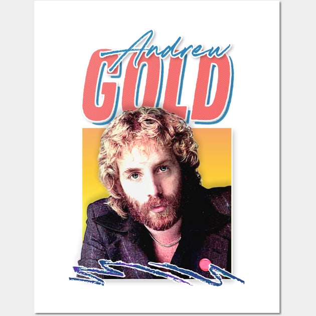 Andrew Gold / Reto 80s Style Fan Design Wall Art by DankFutura